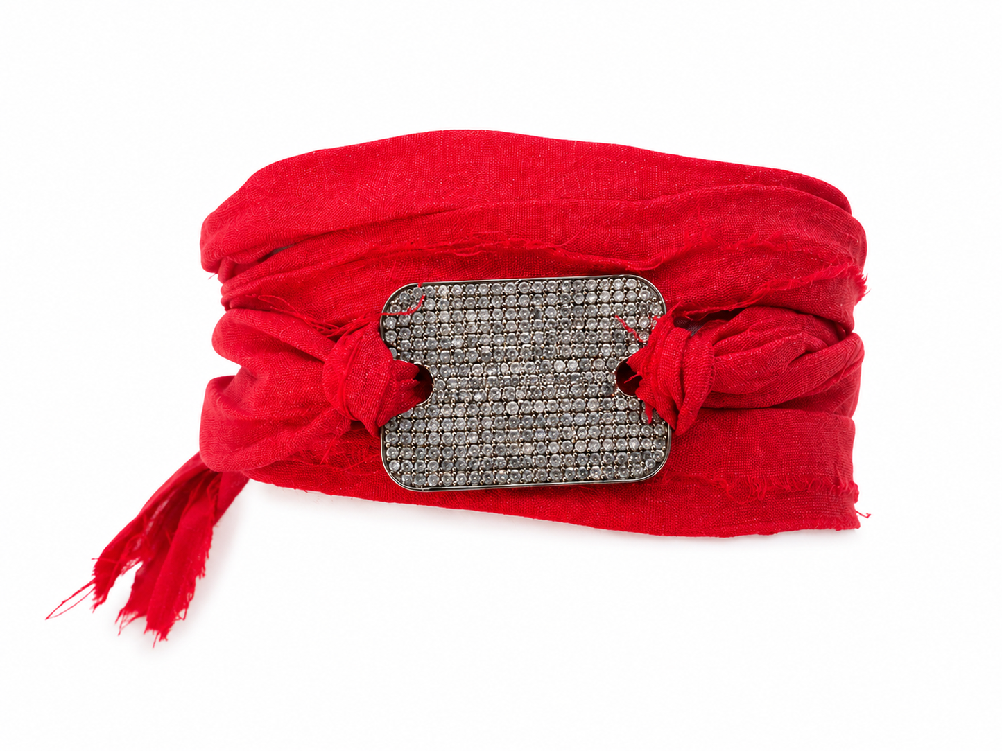 Diamond and Silk Wrap Bracelet