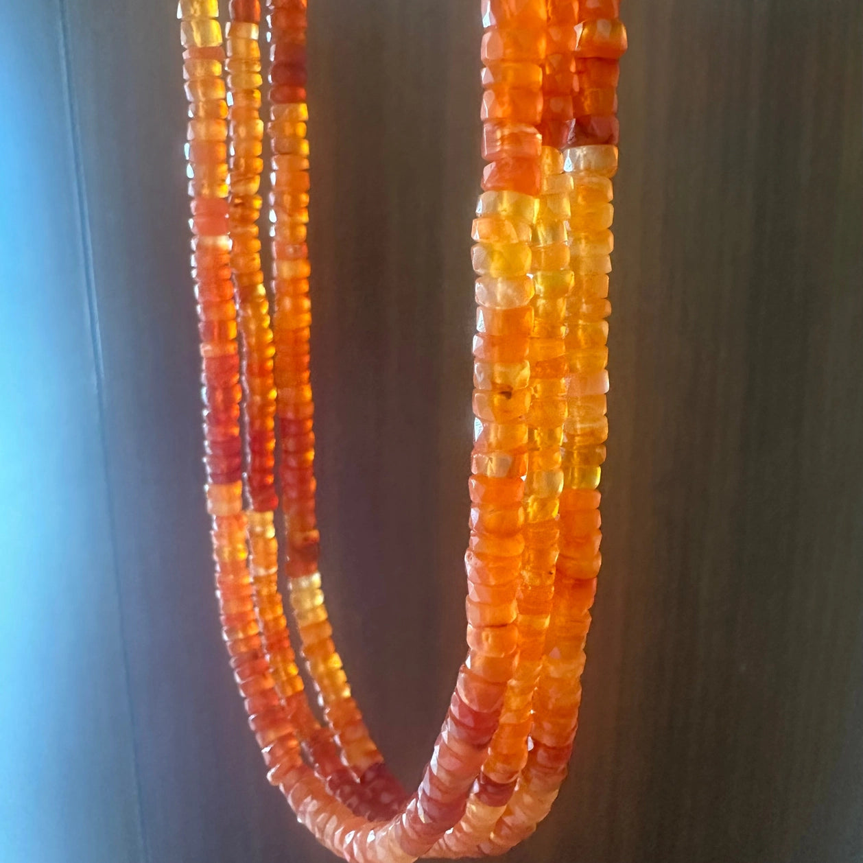 Carnelian Ombré Bead Necklace