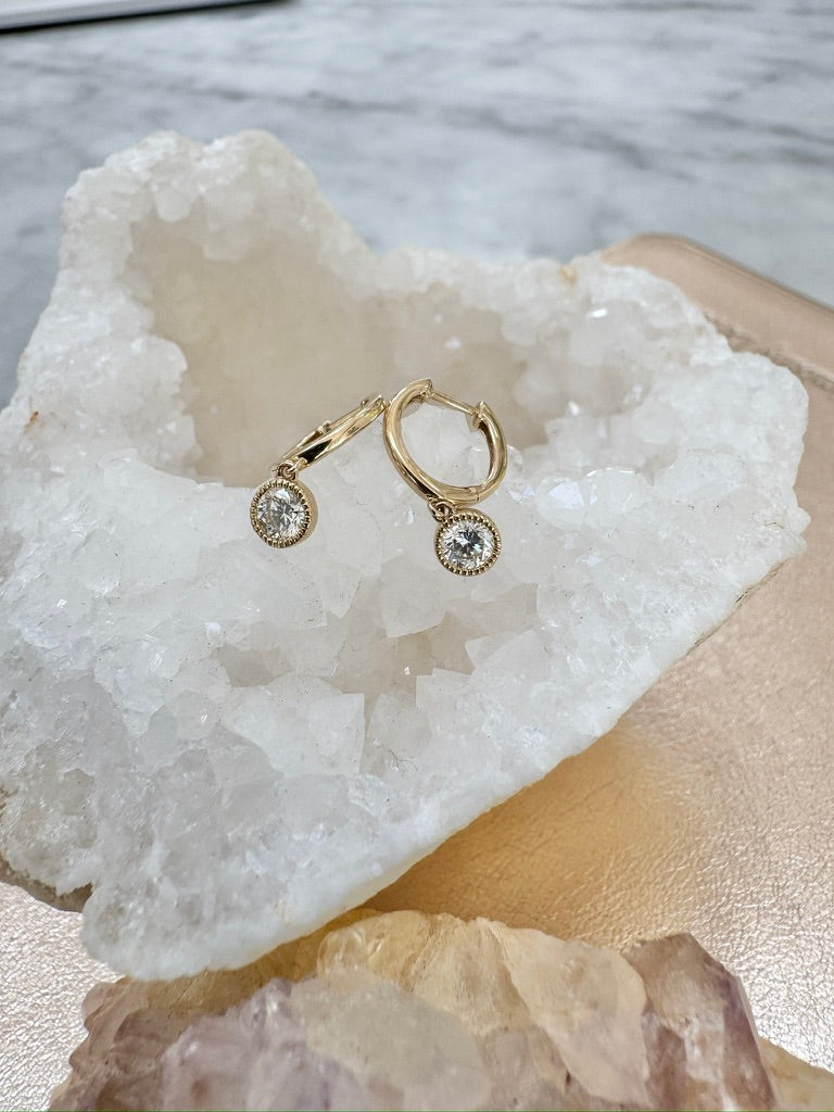 Huggy Drop Diamond Earrings