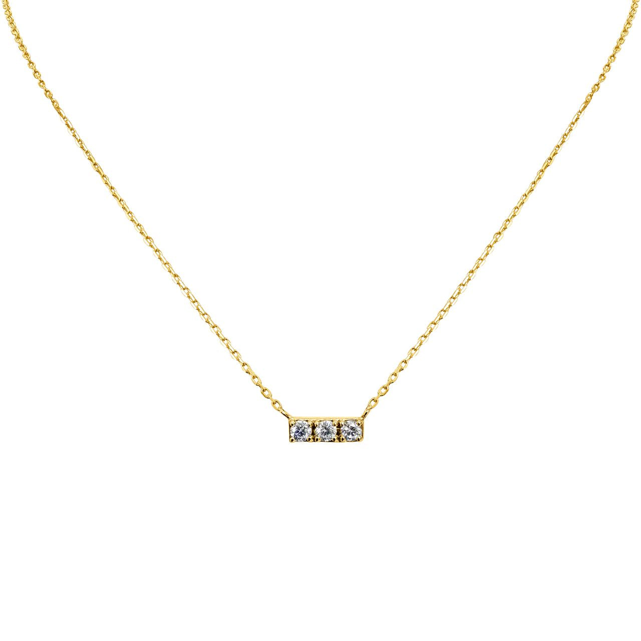 Mini Diamond Bar Necklace