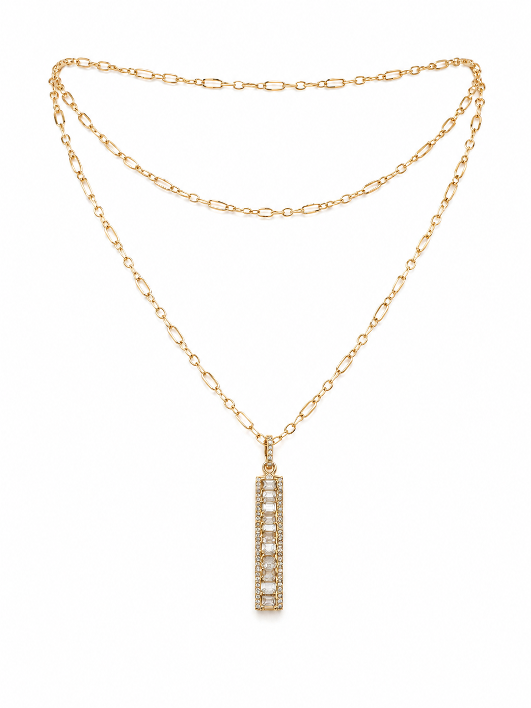 Diamond Bar Necklace