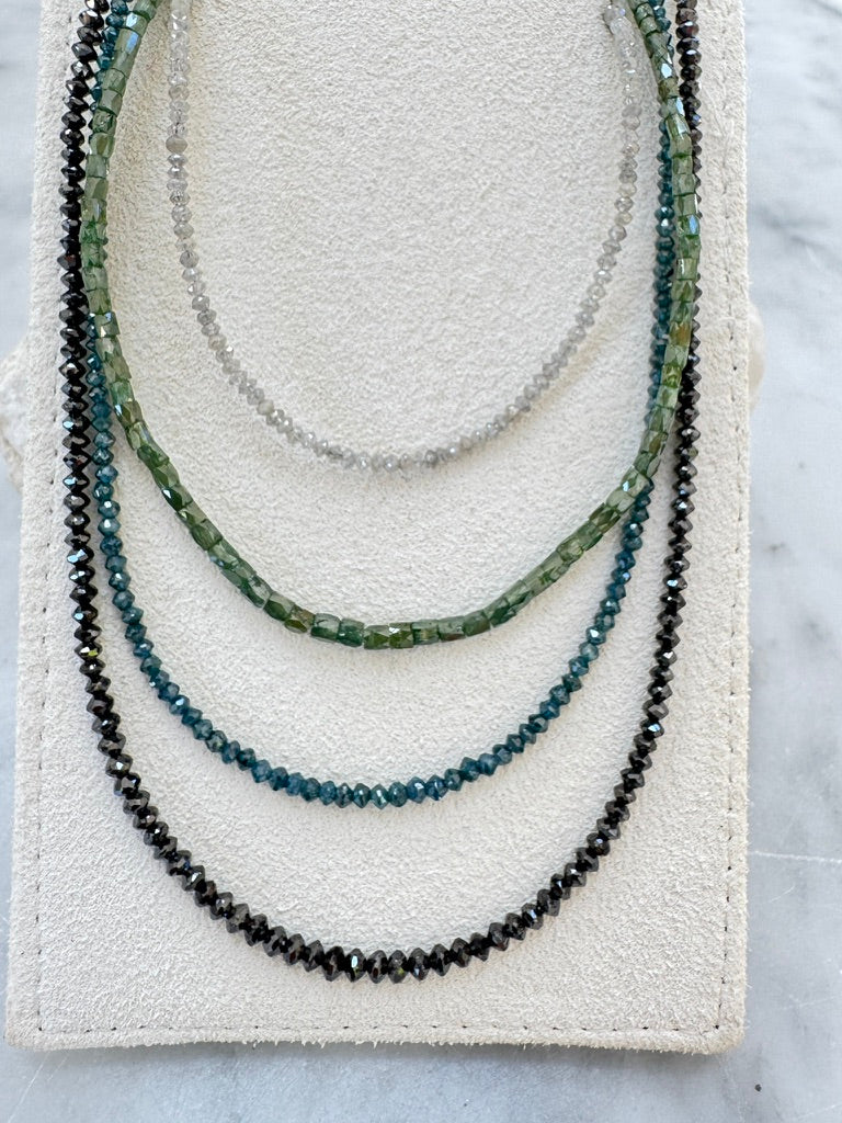 Green Nuggett Diamond Necklace