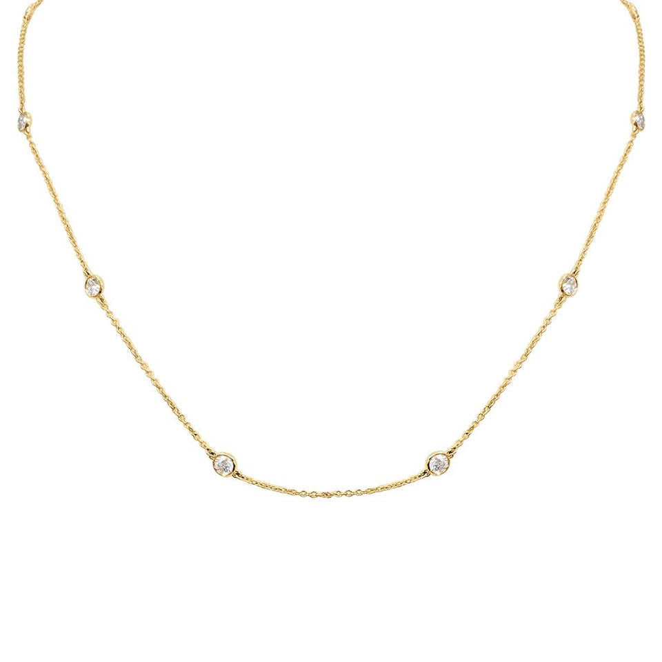 The Station Necklace 14k Yellow Gold