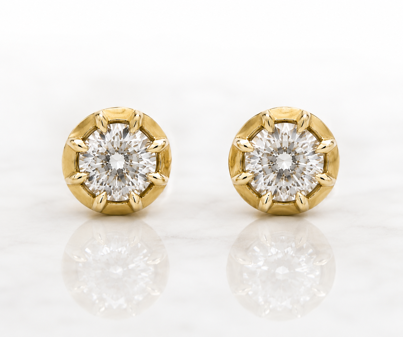 14k Gold Georgian Set Studs