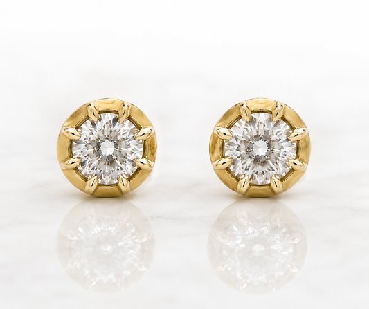 14k Gold Georgian Set Studs