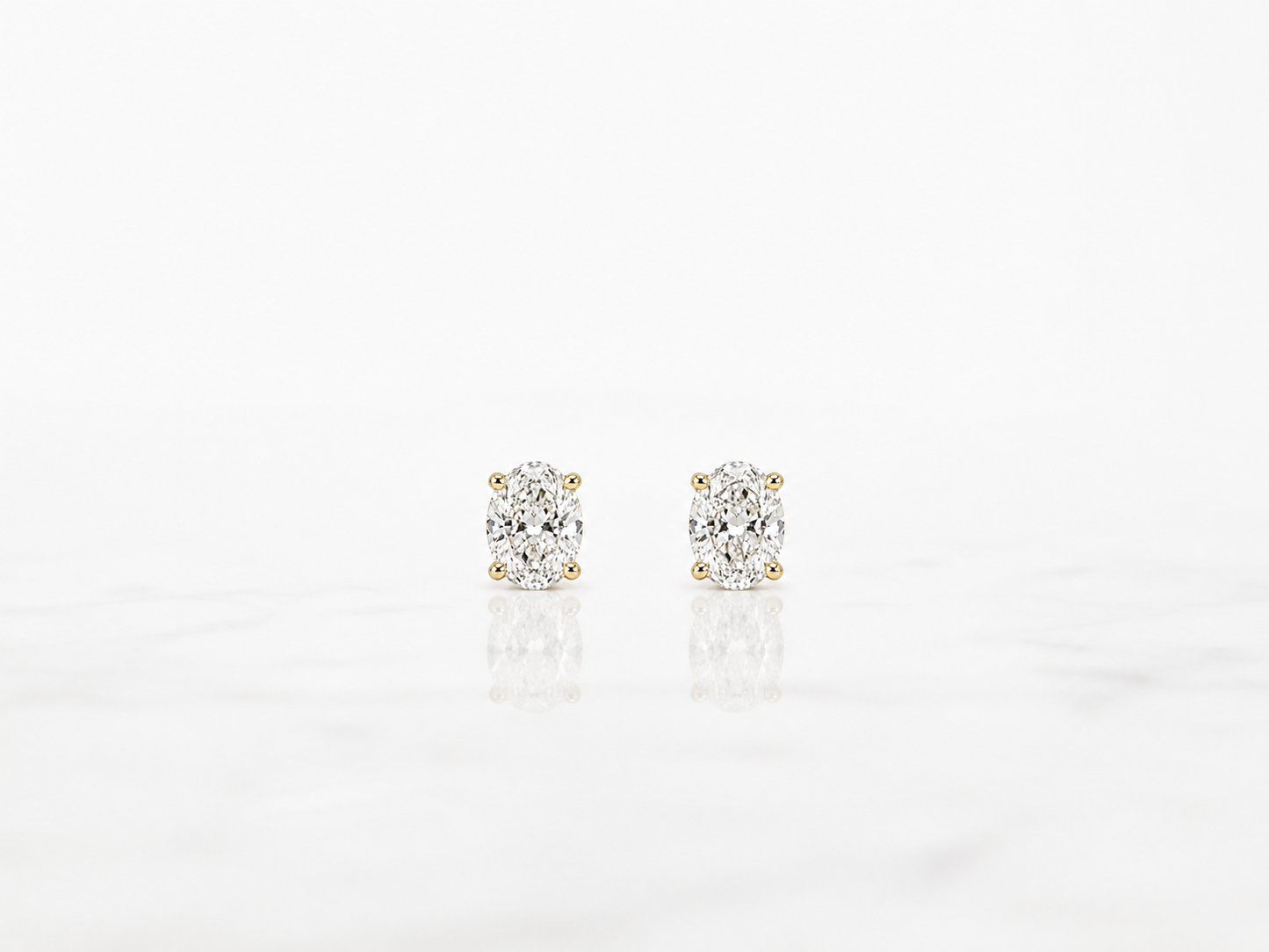 Diamond Oval Studs