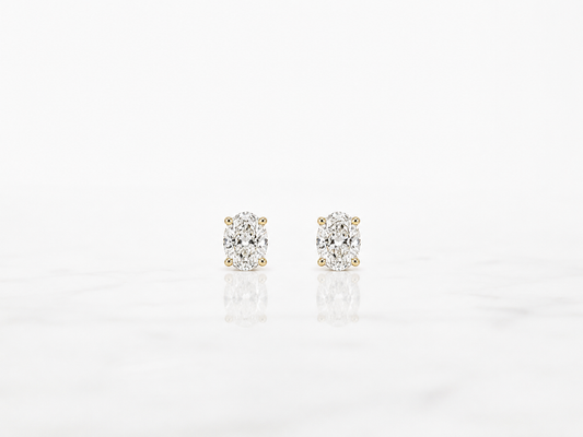 Diamond Oval Studs