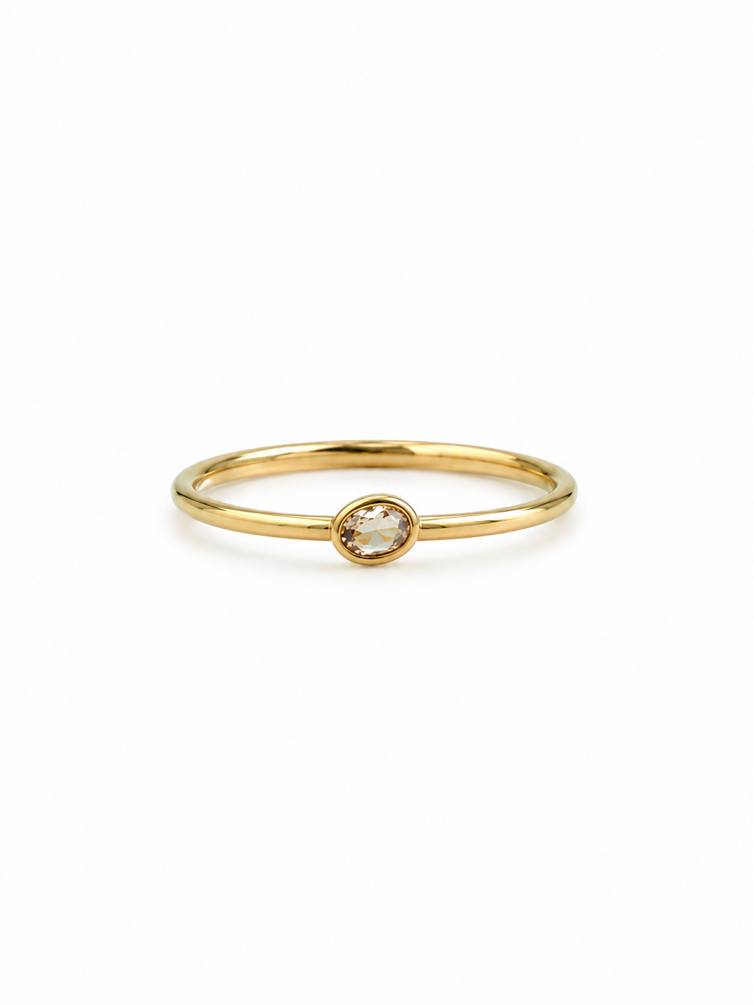 One Champagne Diamond Ring