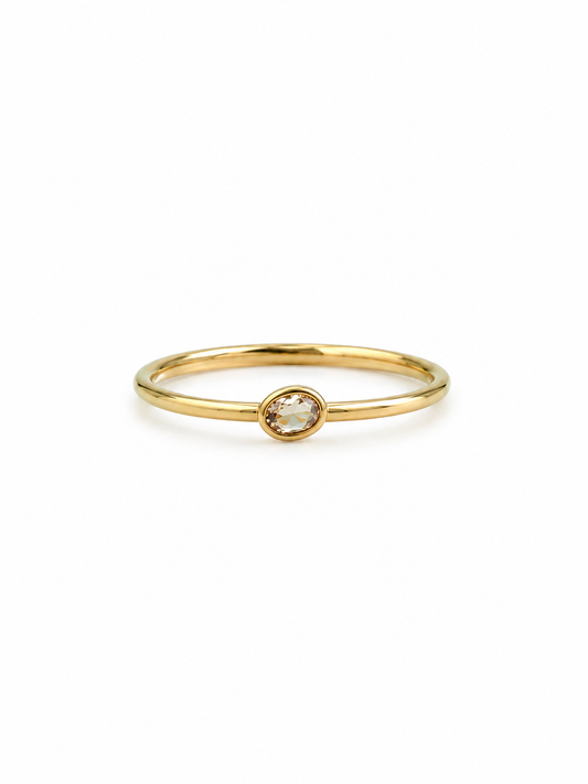 One Champagne Diamond Ring