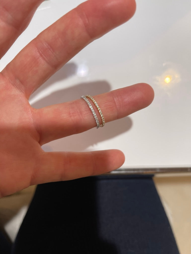 Stackable Diamond 14k White Gold RIng