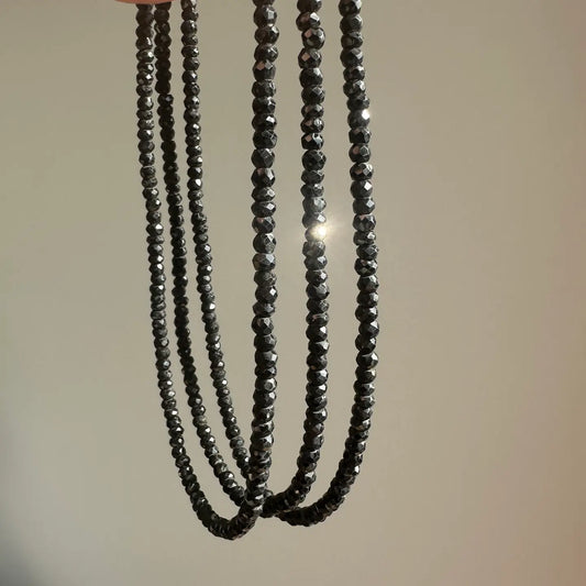 Black Spinel Bead Necklace