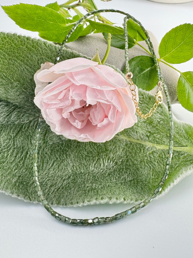 Green Nuggett Diamond Necklace