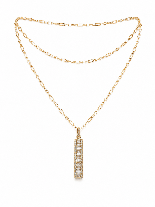 Diamond Bar Necklace