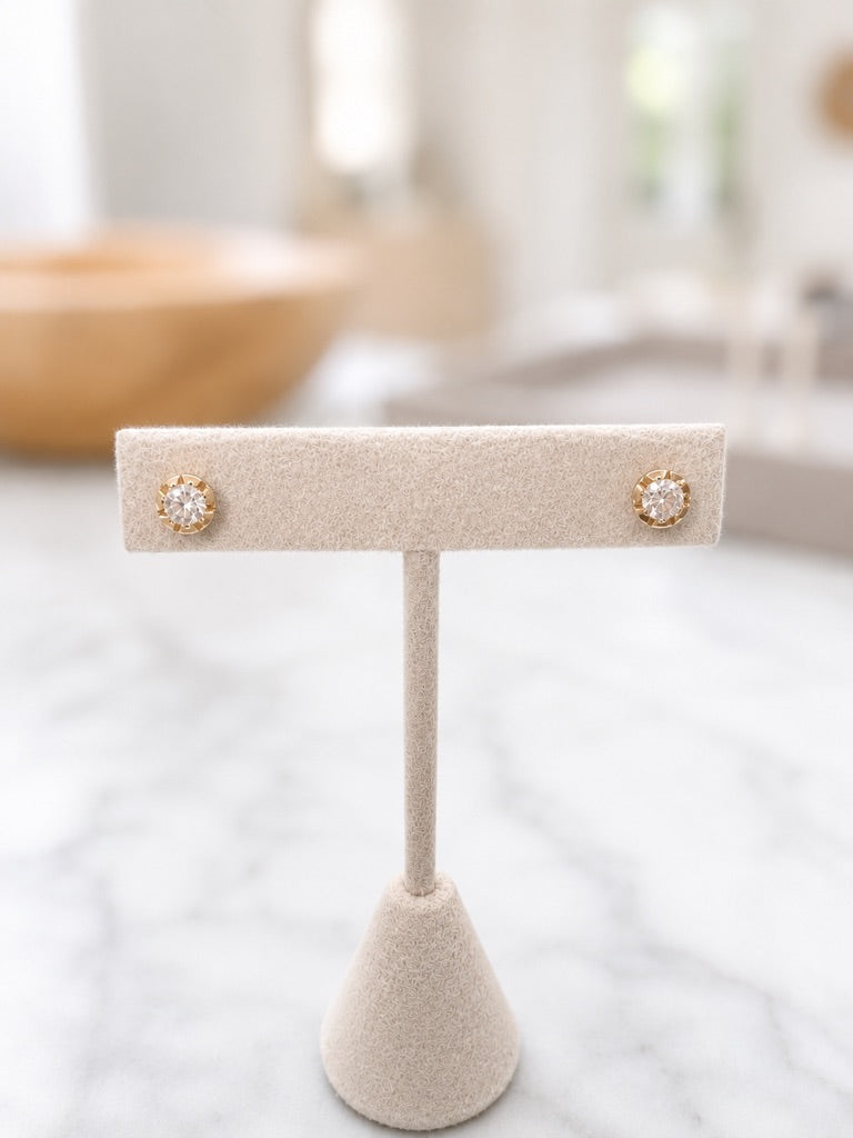 14k Gold Georgian Set Studs