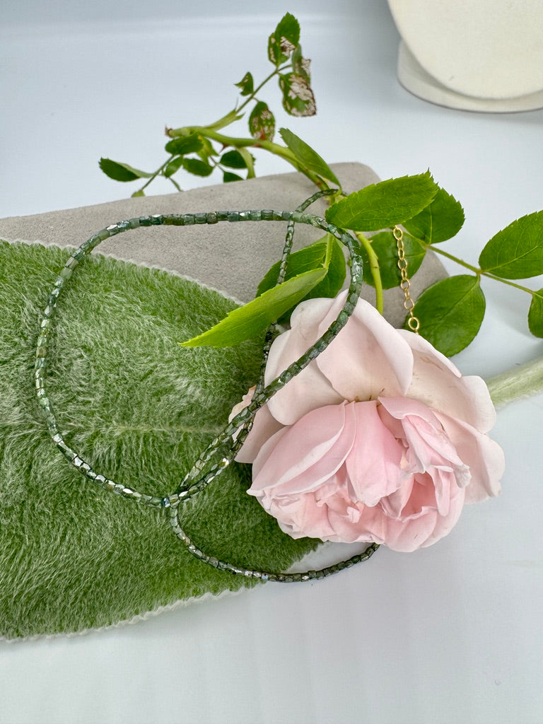 Green Nuggett Diamond Necklace