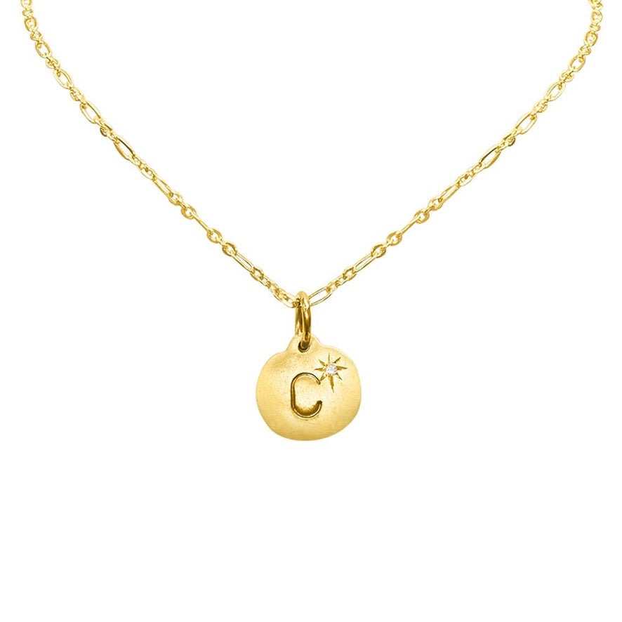Letter A-Z  Diamond Necklace Charm