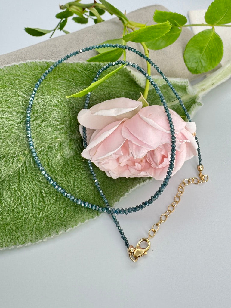 The Prettiest Blue Diamond Nugget Necklace