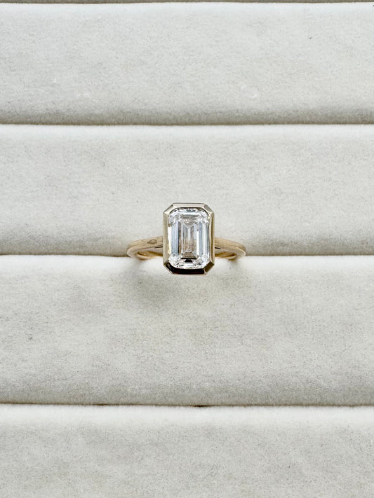 Freedom Cut Diamond Ring 14k Solid Gold