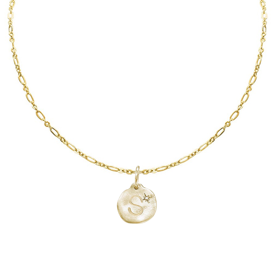 Letter A-Z  Diamond Necklace Charm