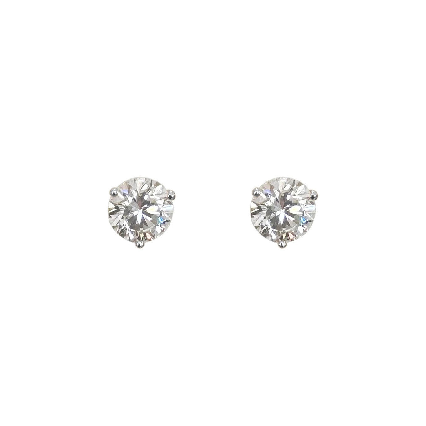 The Everyday Studs White Gold Diamond Earrings