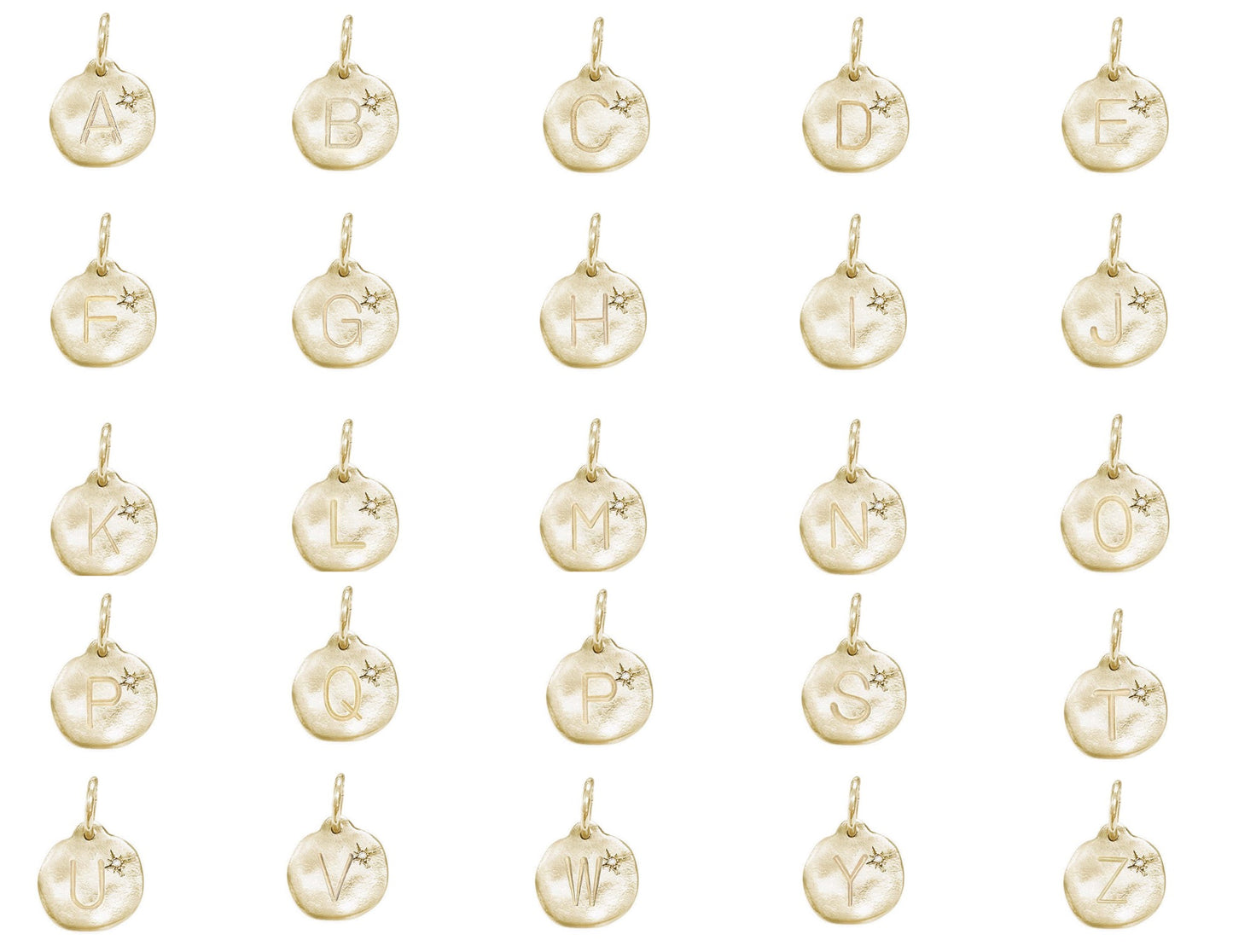 Letter A-Z  Diamond Necklace Charm
