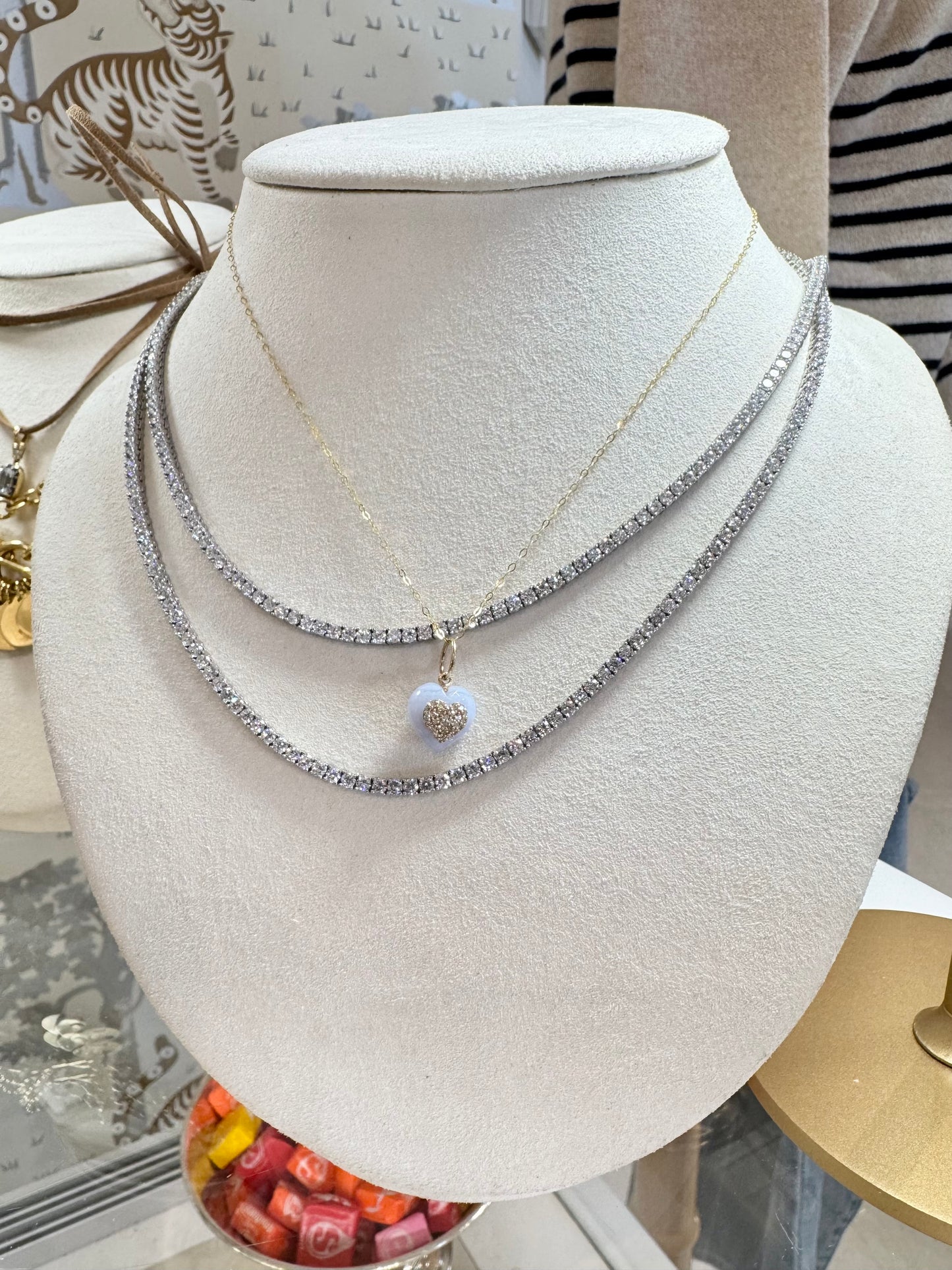 The Stephanie Sterling Silver Diamond Tennis Necklace