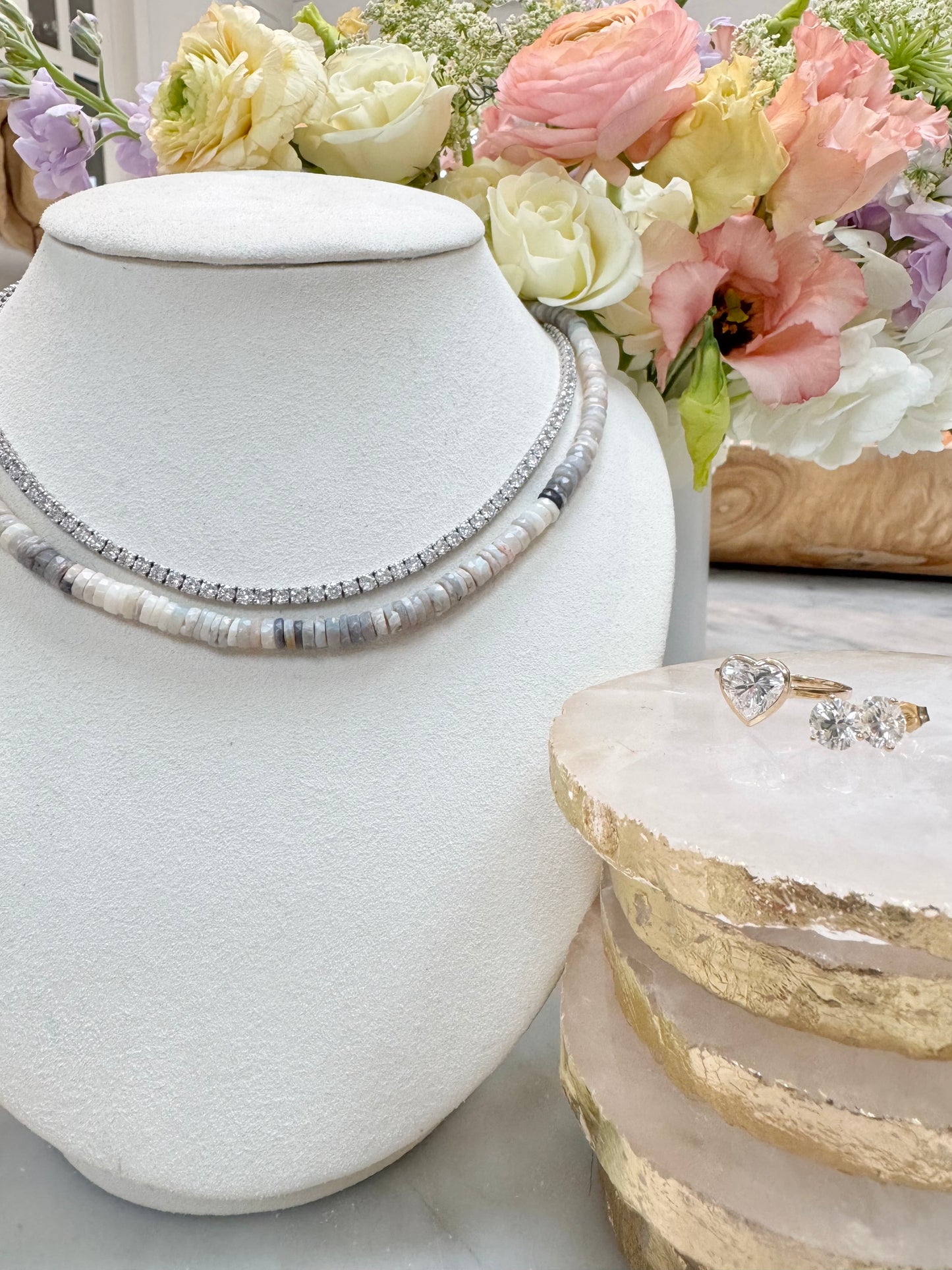 Opal Bead Necklace