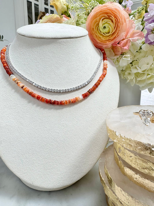 Mexican Fire Opal Beaded necklace