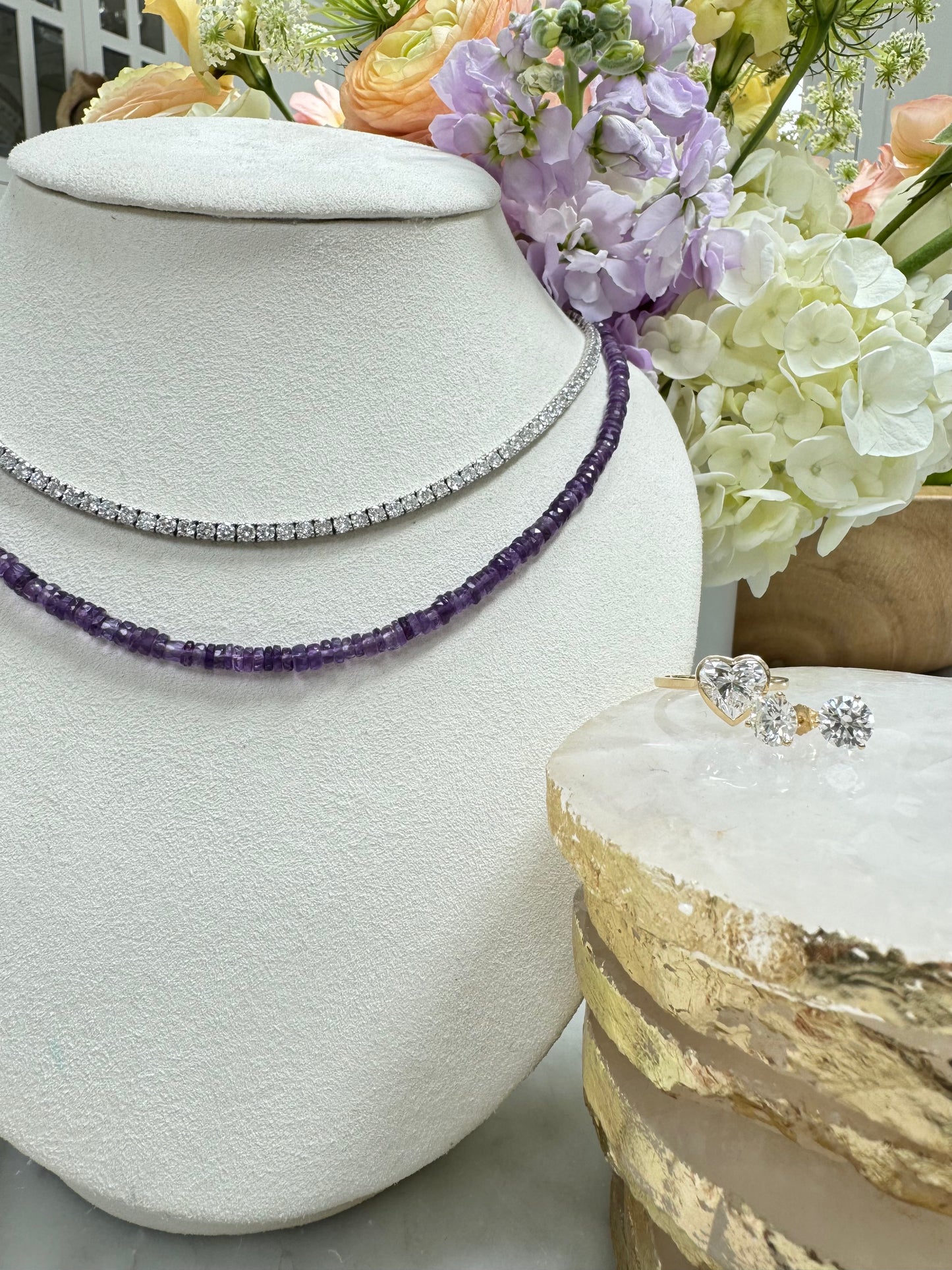 Amethyst Bead Necklace