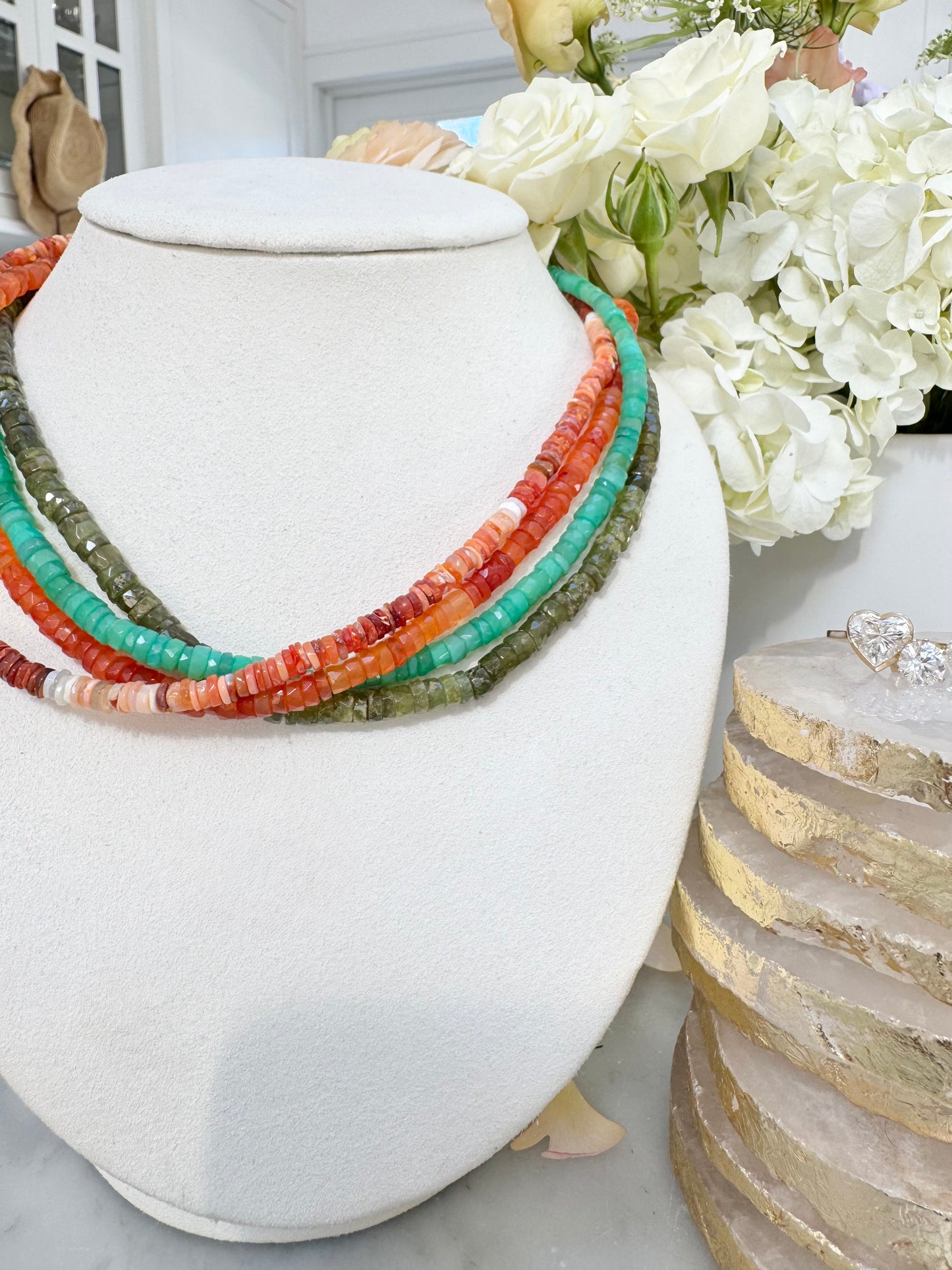 Carnelian Ombré Bead Necklace
