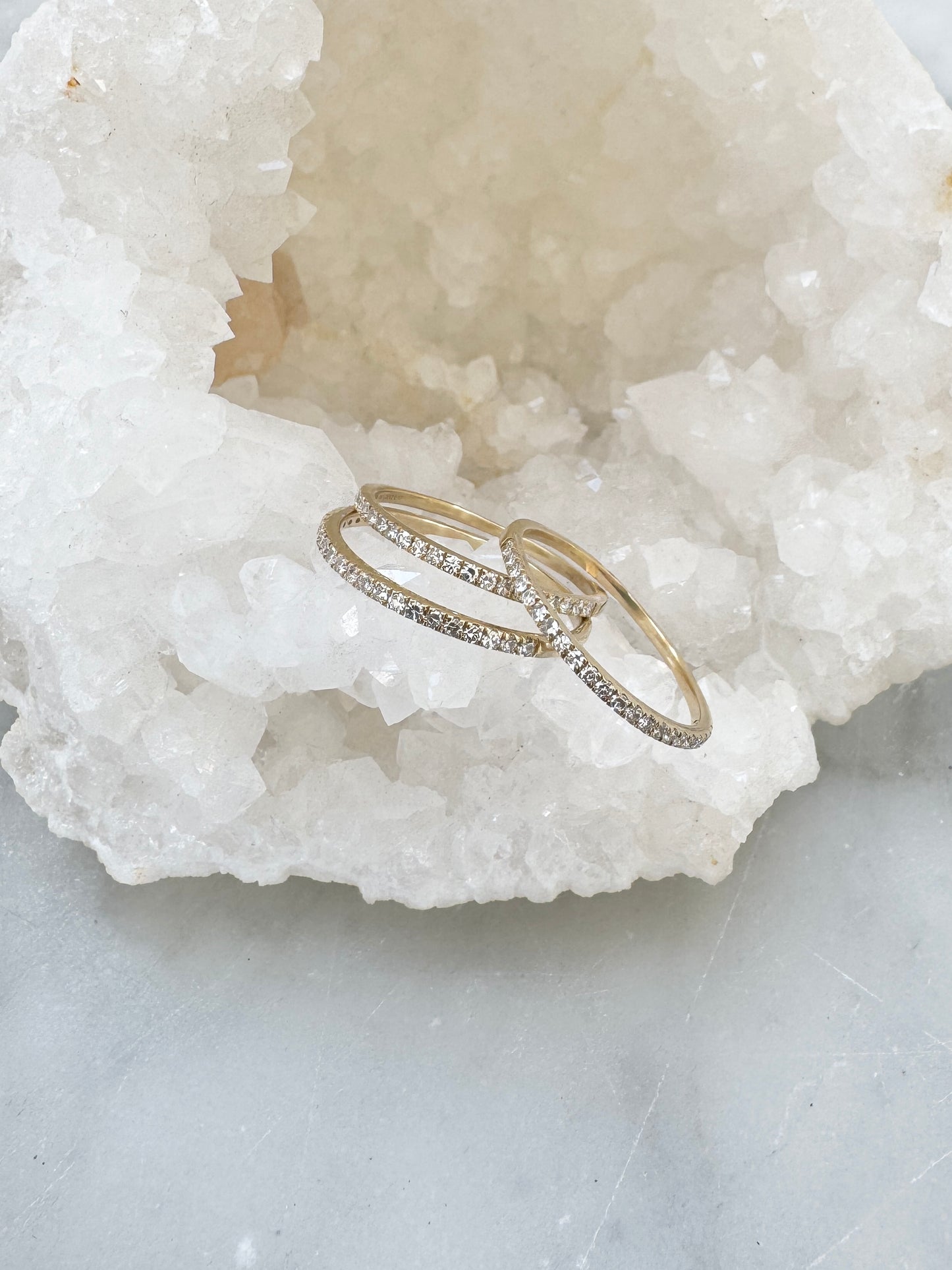 Stackable Diamond 14k White Gold RIng