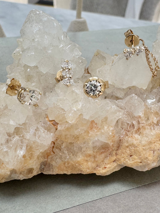 Diamond Oval Studs