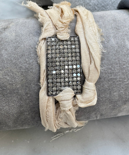 Sterling Silver Silk Wrap Bracelet