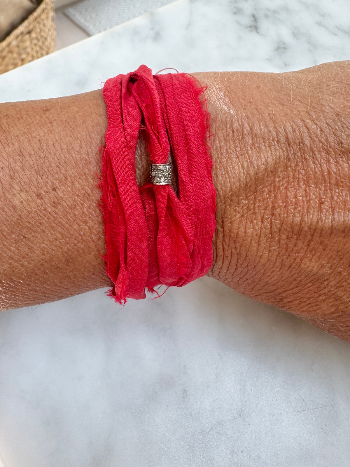 Silk Wrap bracelet with diamond