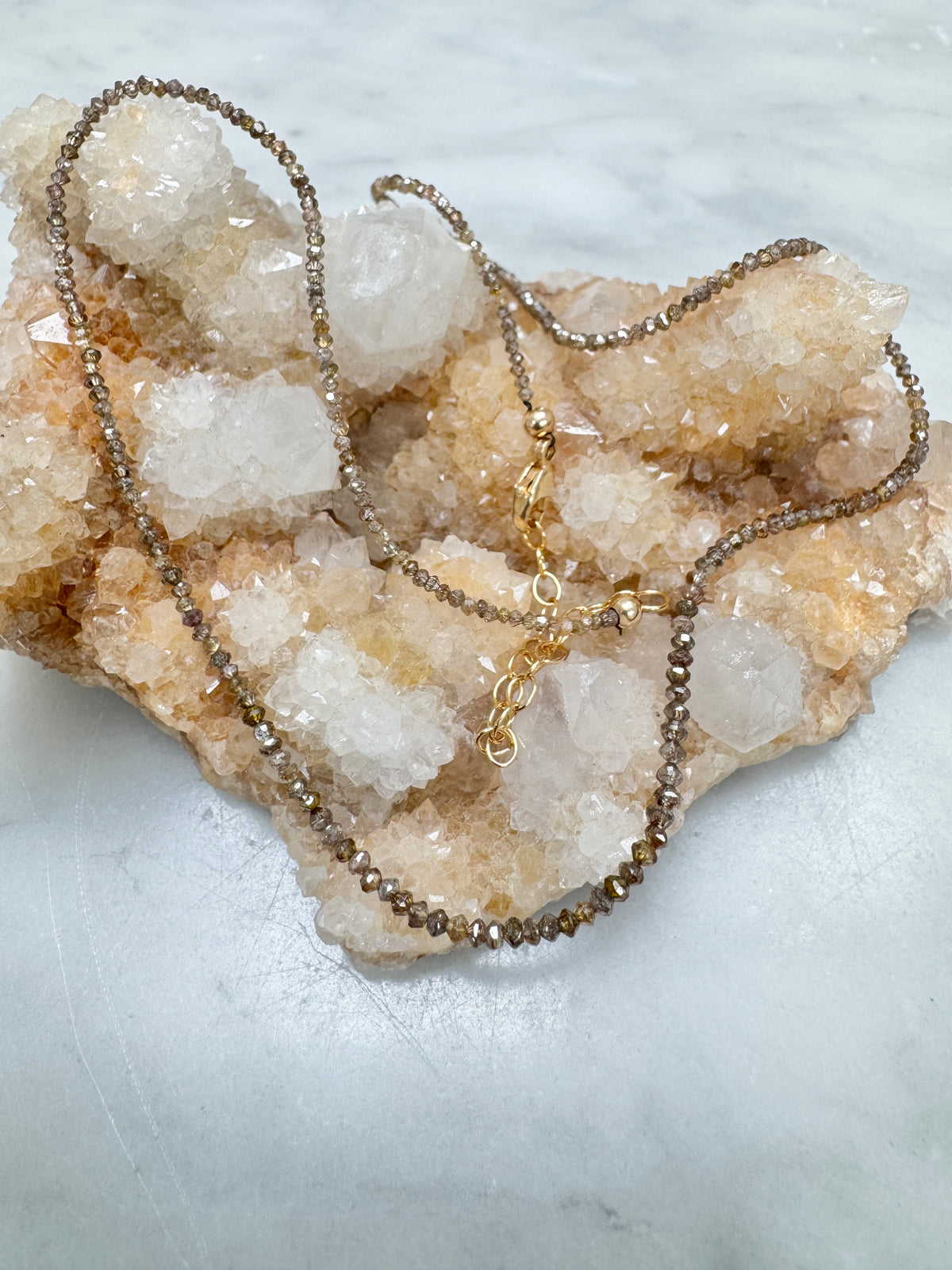 Brown Diamond Nugget Necklace