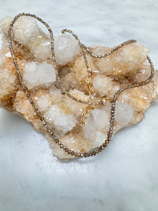 Brown Diamond Nugget Necklace