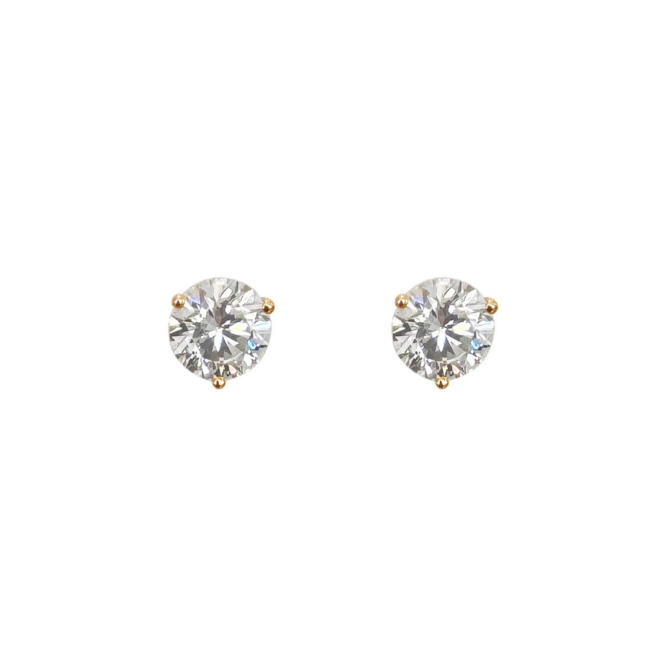 The Everyday Studs Yellow Gold Diamond Earrings