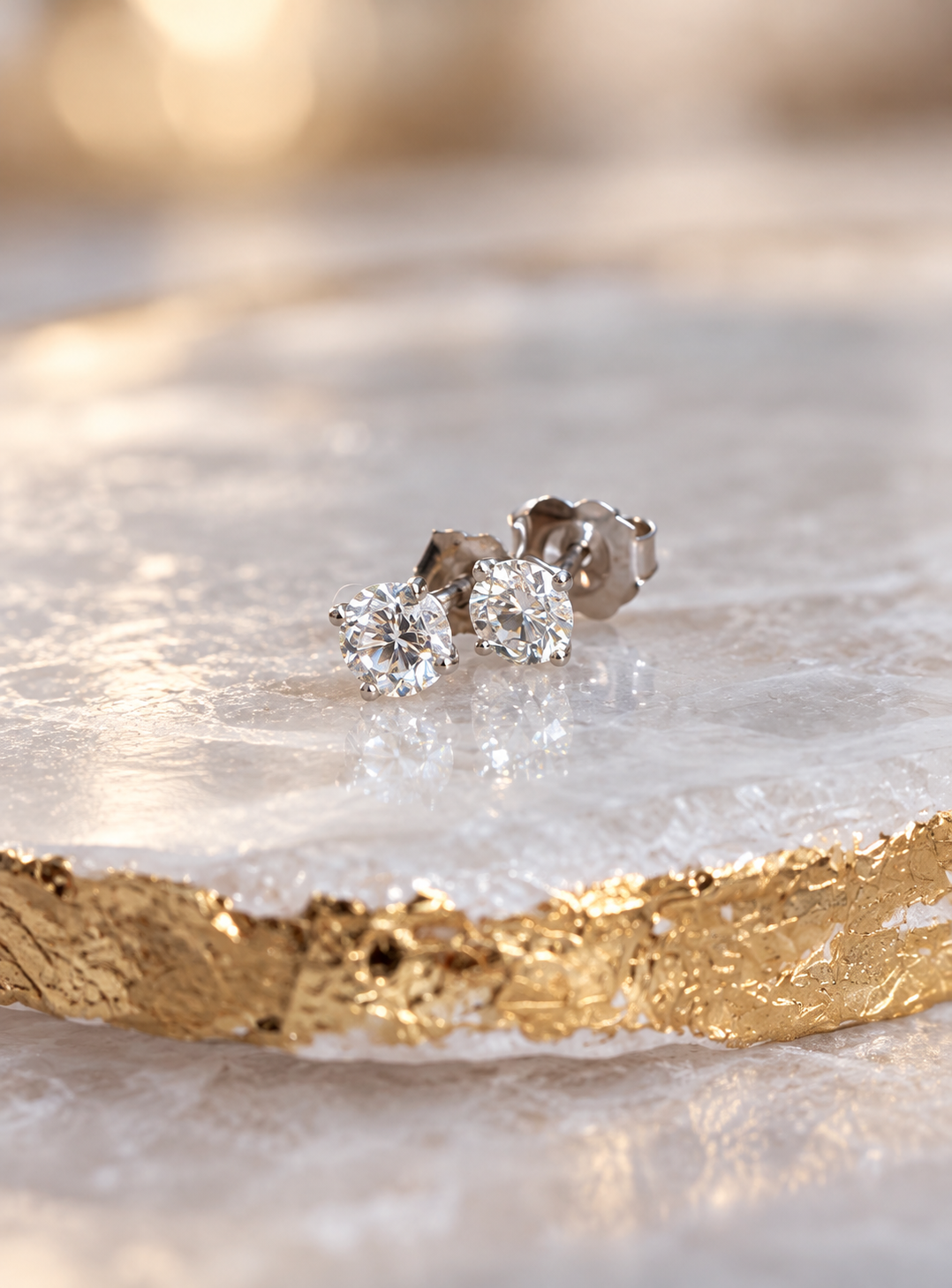 Sterling silver 1 carat Studs
