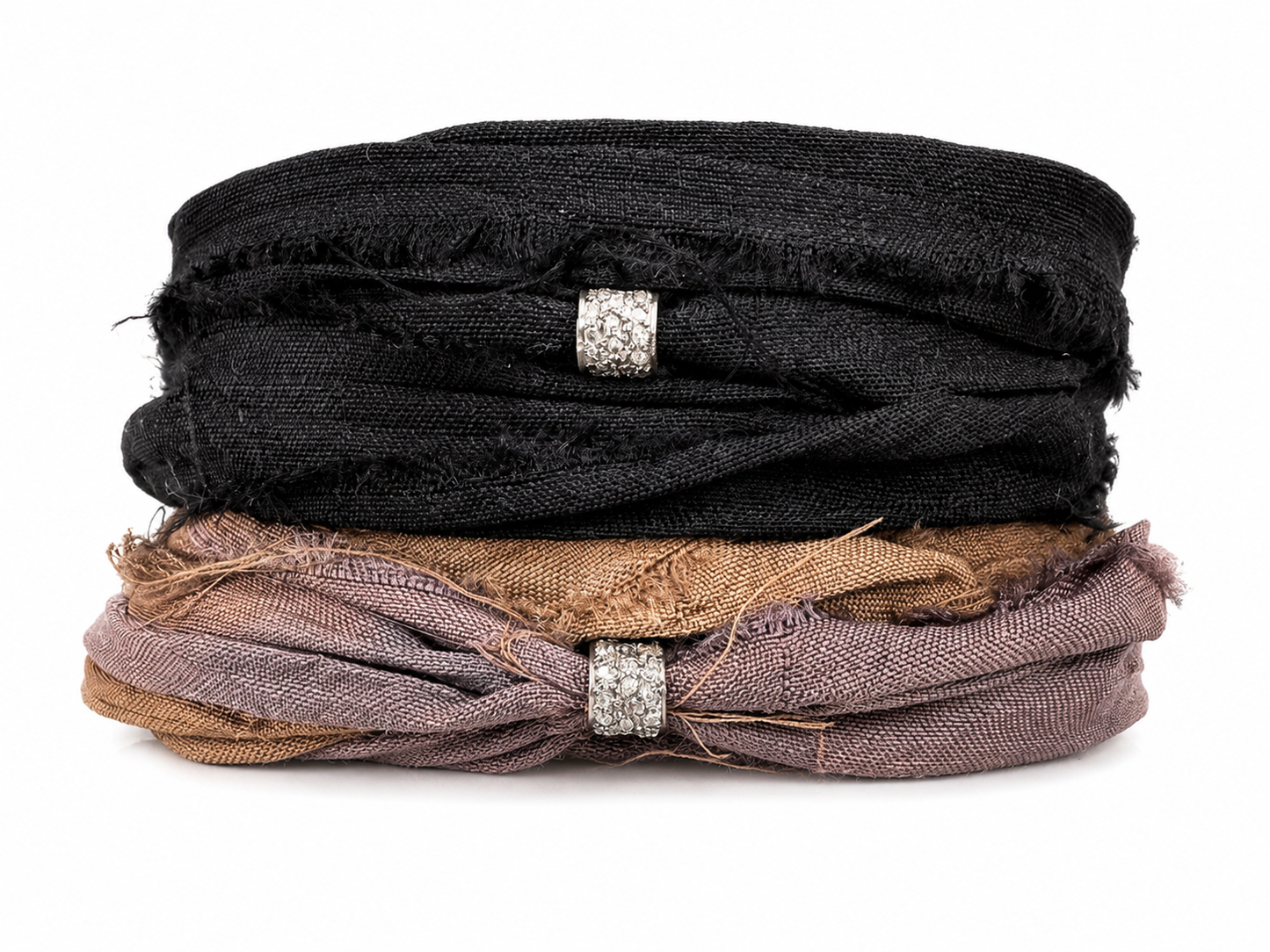 Silk Wrap bracelet with diamond