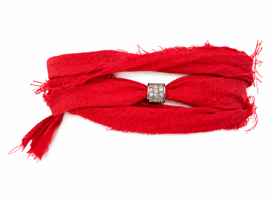 Silk Wrap bracelet with diamond