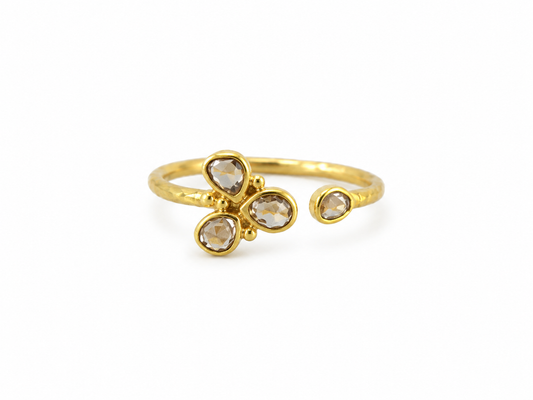 Four Champagne Diamond Ring